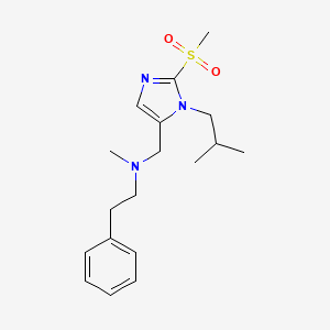 N-methyl-N-[[3-(2-methylpropyl)-2-methylsulfonylimidazol-4-yl]methyl]-2-phenylethanamine