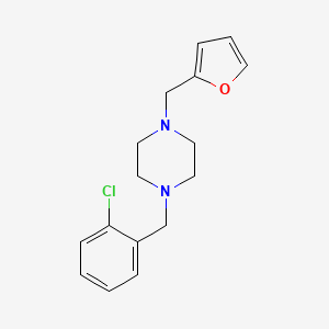 molecular formula C16H19ClN2O B5250776 1-(2-chlorobenzyl)-4-(2-furylmethyl)piperazine 