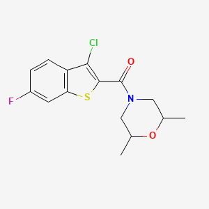 (3-CHLORO-6-FLUORO-1-BENZOTHIOPHEN-2-YL)(2,6-DIMETHYLMORPHOLINO)METHANONE