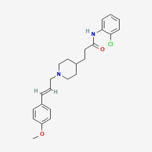 molecular formula C24H29ClN2O2 B5250802 N-(2-chlorophenyl)-3-{1-[(2E)-3-(4-methoxyphenyl)-2-propen-1-yl]-4-piperidinyl}propanamide 