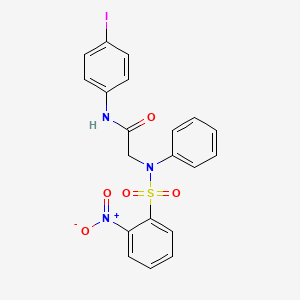 molecular formula C20H16IN3O5S B5250808 N~1~-(4-iodophenyl)-N~2~-[(2-nitrophenyl)sulfonyl]-N~2~-phenylglycinamide 