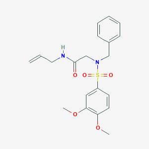 2-[benzyl-(3,4-dimethoxyphenyl)sulfonylamino]-N-prop-2-enylacetamide