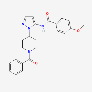 N-[2-(1-benzoylpiperidin-4-yl)pyrazol-3-yl]-4-methoxybenzamide