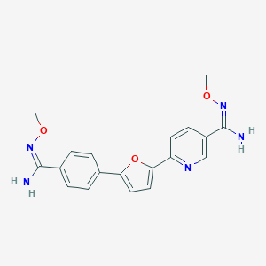 molecular formula C19H19N5O3 B525083 N'-methoxy-6-[5-[4-[(E)-N'-methoxycarbamimidoyl]phenyl]furan-2-yl]pyridine-3-carboximidamide 