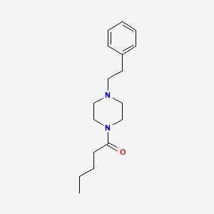 molecular formula C17H26N2O B5250837 1-(4-PHENETHYLPIPERAZINO)-1-PENTANONE 