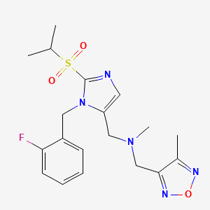 1-[1-(2-fluorobenzyl)-2-(isopropylsulfonyl)-1H-imidazol-5-yl]-N-methyl-N-[(4-methyl-1,2,5-oxadiazol-3-yl)methyl]methanamine