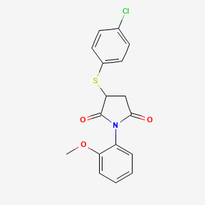 3-[(4-Chlorophenyl)sulfanyl]-1-(2-methoxyphenyl)pyrrolidine-2,5-dione