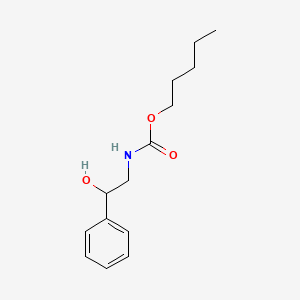 molecular formula C14H21NO3 B5250922 pentyl N-(2-hydroxy-2-phenylethyl)carbamate 