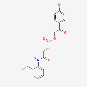 2-(4-bromophenyl)-2-oxoethyl 4-[(2-ethylphenyl)amino]-4-oxobutanoate