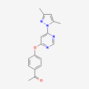 1-(4-((6-(3,5-Dimethyl-1H-pyrazol-1-yl)pyrimidin-4-yl)oxy)phenyl)ethanone