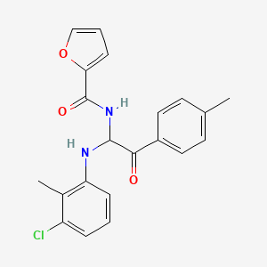 N-[1-[(3-chloro-2-methylphenyl)amino]-2-(4-methylphenyl)-2-oxoethyl]-2-furamide