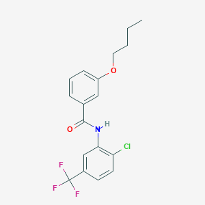 molecular formula C18H17ClF3NO2 B5250972 3-butoxy-N-[2-chloro-5-(trifluoromethyl)phenyl]benzamide 