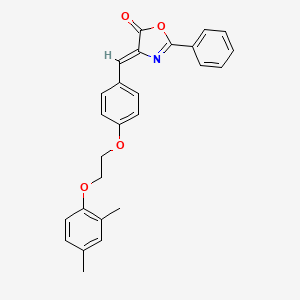 molecular formula C26H23NO4 B5250988 (4Z)-4-{4-[2-(2,4-dimethylphenoxy)ethoxy]benzylidene}-2-phenyl-1,3-oxazol-5(4H)-one 