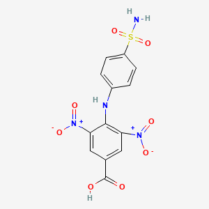 molecular formula C13H10N4O8S B5251001 3,5-Dinitro-4-(4-sulfamoylanilino)benzoic acid 