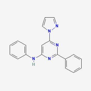 N,2-diphenyl-6-(1H-pyrazol-1-yl)-4-pyrimidinamine