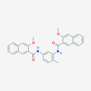 molecular formula C31H26N2O4 B5251109 3-methoxy-N-[3-[(3-methoxynaphthalene-2-carbonyl)amino]-4-methylphenyl]naphthalene-2-carboxamide 