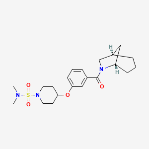 4-[3-[(1R,5S)-6-azabicyclo[3.2.1]octane-6-carbonyl]phenoxy]-N,N-dimethylpiperidine-1-sulfonamide