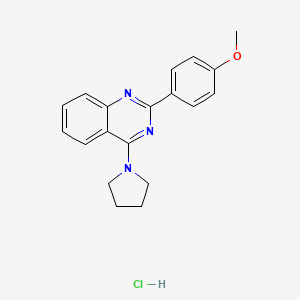 2-(4-methoxyphenyl)-4-(1-pyrrolidinyl)quinazoline hydrochloride