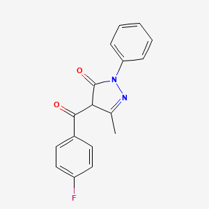 molecular formula C17H13FN2O2 B5251129 4-(4-fluorobenzoyl)-5-methyl-2-phenyl-2,4-dihydro-3H-pyrazol-3-one 