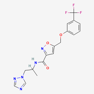 N-[1-methyl-2-(1H-1,2,4-triazol-1-yl)ethyl]-5-{[3-(trifluoromethyl)phenoxy]methyl}-3-isoxazolecarboxamide