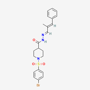 molecular formula C22H24BrN3O3S B5251147 1-[(4-bromophenyl)sulfonyl]-N'-(2-methyl-3-phenyl-2-propen-1-ylidene)-4-piperidinecarbohydrazide 