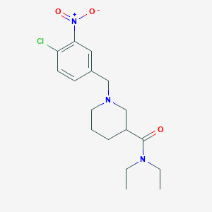 1-[(4-chloro-3-nitrophenyl)methyl]-N,N-diethylpiperidine-3-carboxamide