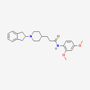 3-[1-(2,3-dihydro-1H-inden-2-yl)-4-piperidinyl]-N-(2,4-dimethoxyphenyl)propanamide