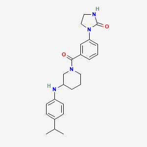 molecular formula C24H30N4O2 B5251178 1-[3-({3-[(4-isopropylphenyl)amino]-1-piperidinyl}carbonyl)phenyl]-2-imidazolidinone 