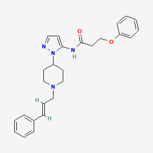 3-phenoxy-N-(1-{1-[(2E)-3-phenyl-2-propen-1-yl]-4-piperidinyl}-1H-pyrazol-5-yl)propanamide