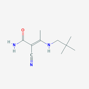 2-cyano-3-[(2,2-dimethylpropyl)amino]-2-butenamide