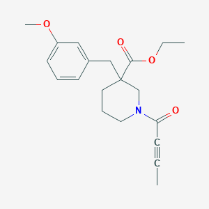 ethyl 1-(2-butynoyl)-3-(3-methoxybenzyl)-3-piperidinecarboxylate