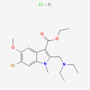 molecular formula C18H26BrClN2O3 B5251226 Ethyl 6-bromo-2-(diethylaminomethyl)-5-methoxy-1-methylindole-3-carboxylate;hydrochloride 