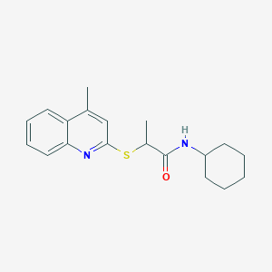 N-cyclohexyl-2-(4-methylquinolin-2-yl)sulfanylpropanamide