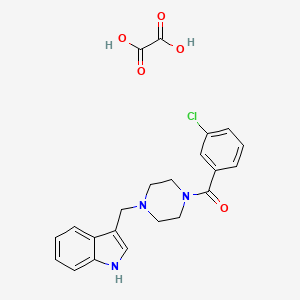 (3-chlorophenyl)-[4-(1H-indol-3-ylmethyl)piperazin-1-yl]methanone;oxalic acid