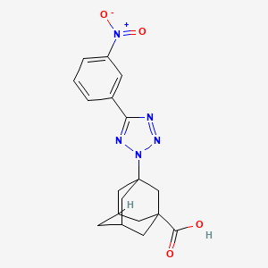 3-[5-(3-nitrophenyl)-2H-tetrazol-2-yl]-1-adamantanecarboxylic acid