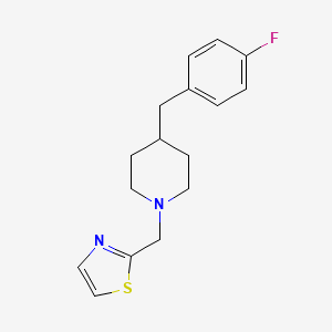 molecular formula C16H19FN2S B5251299 4-(4-fluorobenzyl)-1-(1,3-thiazol-2-ylmethyl)piperidine trifluoroacetate 