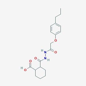 2-({2-[(4-propylphenoxy)acetyl]hydrazino}carbonyl)cyclohexanecarboxylic acid