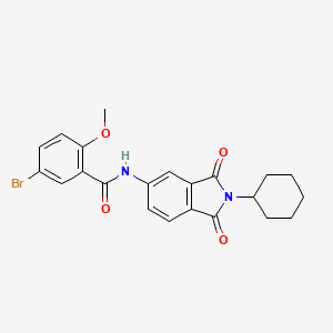 5-bromo-N-(2-cyclohexyl-1,3-dioxo-2,3-dihydro-1H-isoindol-5-yl)-2-methoxybenzamide