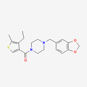 [4-(1,3-BENZODIOXOL-5-YLMETHYL)PIPERAZINO](4-ETHYL-5-METHYL-3-THIENYL)METHANONE