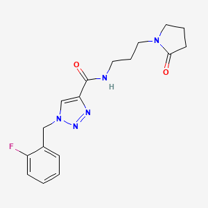 1-(2-fluorobenzyl)-N-[3-(2-oxo-1-pyrrolidinyl)propyl]-1H-1,2,3-triazole-4-carboxamide