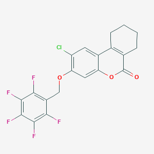 molecular formula C20H12ClF5O3 B5251412 2-chloro-3-[(pentafluorobenzyl)oxy]-7,8,9,10-tetrahydro-6H-benzo[c]chromen-6-one 