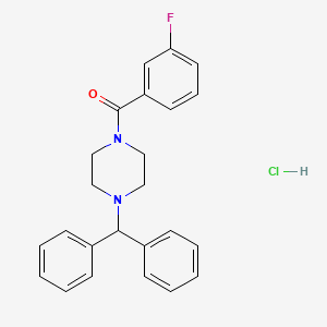 (4-Benzhydrylpiperazin-1-yl)-(3-fluorophenyl)methanone;hydrochloride