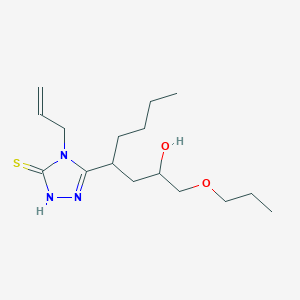 molecular formula C16H29N3O2S B5251466 4-(4-allyl-5-mercapto-4H-1,2,4-triazol-3-yl)-1-propoxy-2-octanol 