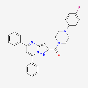 2-{[4-(4-fluorophenyl)-1-piperazinyl]carbonyl}-5,7-diphenylpyrazolo[1,5-a]pyrimidine