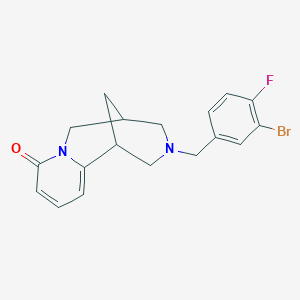 molecular formula C18H18BrFN2O B5251510 11-[(3-Bromo-4-fluorophenyl)methyl]-7,11-diazatricyclo[7.3.1.02,7]trideca-2,4-dien-6-one 