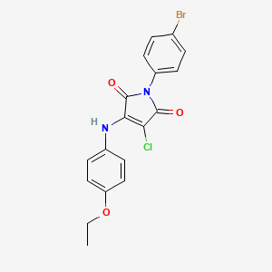 1-(4-BROMOPHENYL)-3-CHLORO-4-[(4-ETHOXYPHENYL)AMINO]-2,5-DIHYDRO-1H-PYRROLE-2,5-DIONE