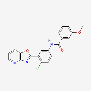 N-(4-Chloro-3-{[1,3]oxazolo[4,5-B]pyridin-2-YL}phenyl)-3-methoxybenzamide