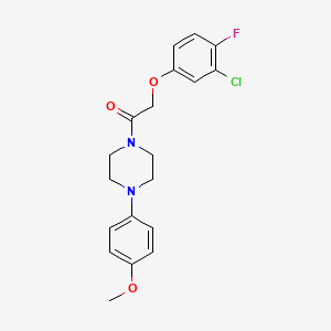 2-(3-CHLORO-4-FLUOROPHENOXY)-1-[4-(4-METHOXYPHENYL)PIPERAZINO]-1-ETHANONE