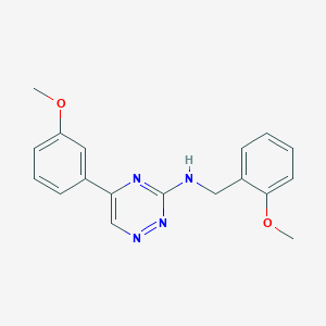 N-(2-methoxybenzyl)-5-(3-methoxyphenyl)-1,2,4-triazin-3-amine