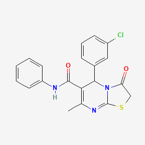 5-(3-chlorophenyl)-7-methyl-3-oxo-N-phenyl-2,3-dihydro-5H-[1,3]thiazolo[3,2-a]pyrimidine-6-carboxamide